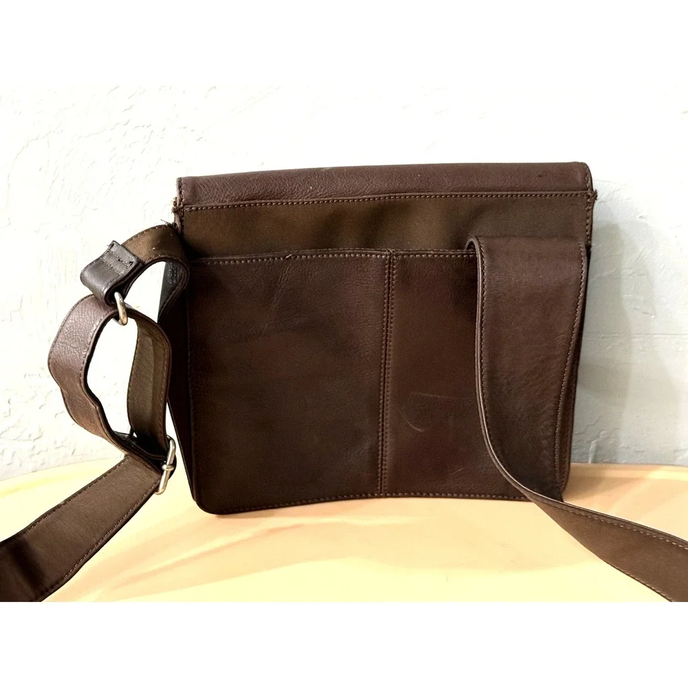 Vintage‎ Fossil Brown Leather Crossbody Unisex Messenger Bag